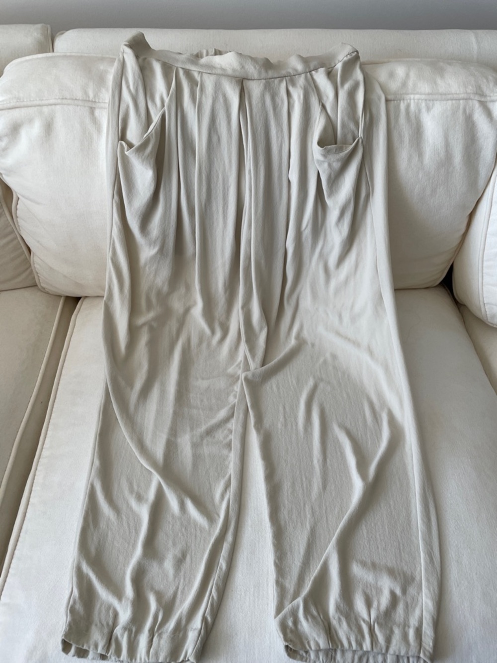 Eileen Fisher Cream Elastic Waist  Pants